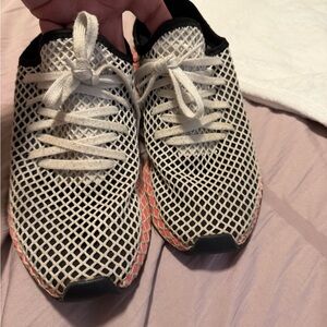 Adidas Black and Pink Sneakers